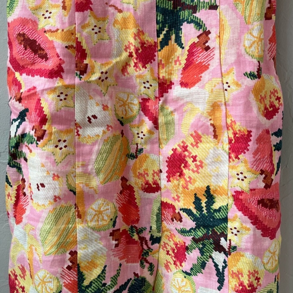 Farm Rio Frutas Linen Dress | Boho Dress | Colorful Dress | Mini Dress | Floral - Picture 4 of 6